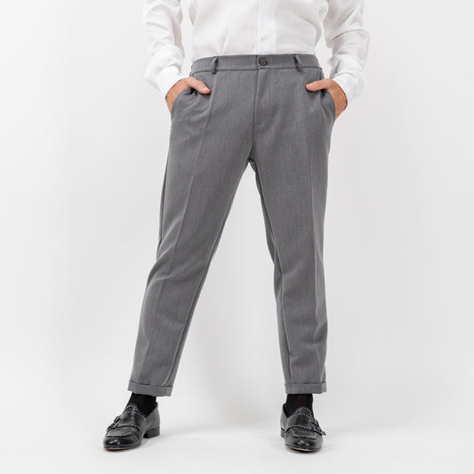 Pantalone con molla posteriore - Grigio