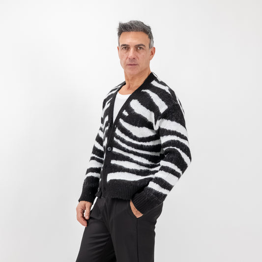 Cardigan zebra print