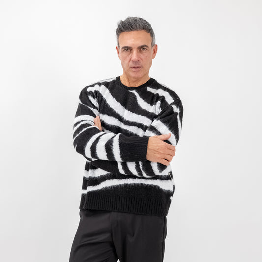 Maglione zebra print