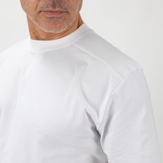 T-shirt con colletto - Bianco