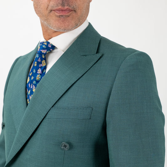 Abito doppiopetto melange - Verde