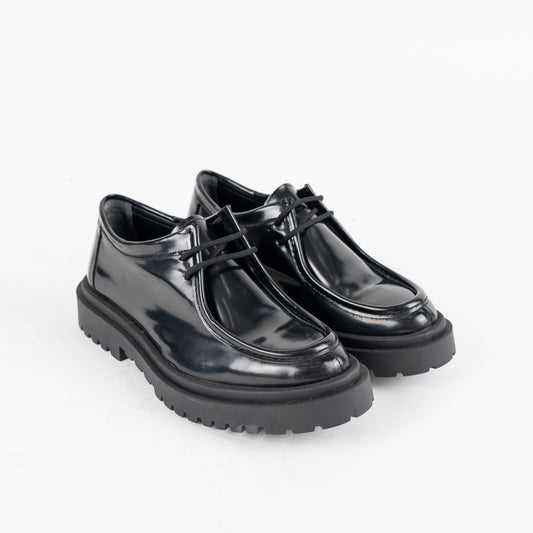 Mocassino college ingegnere stringato - Nero