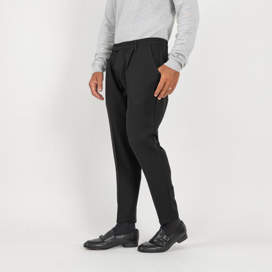 Pantalone classico con pinces - Nero
