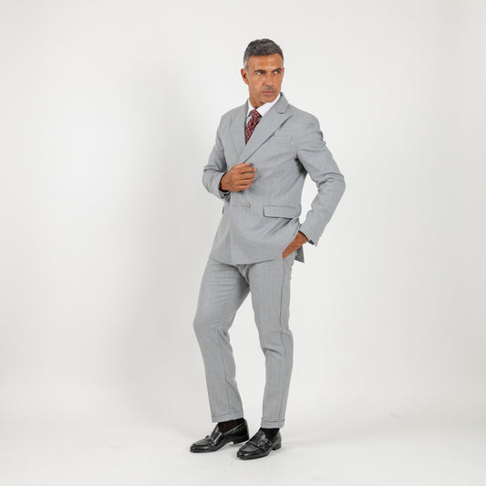 Abito doppiopetto gessato - Grigio