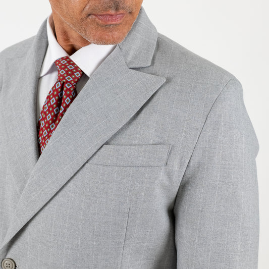 Abito doppiopetto gessato - Grigio