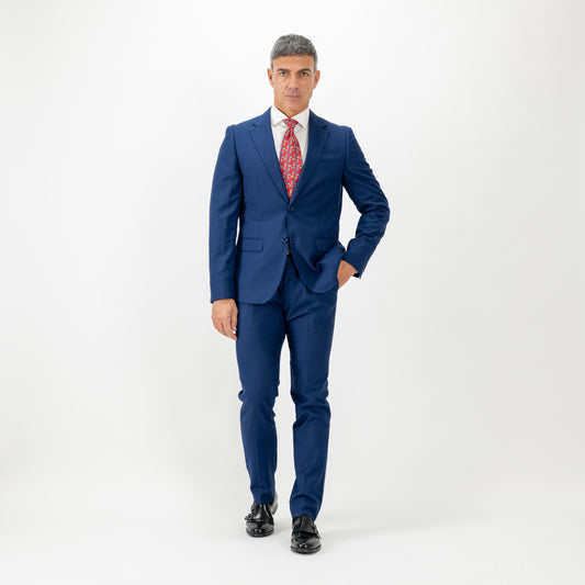 Abito monopetto con pantalone con molla - Blu Navy