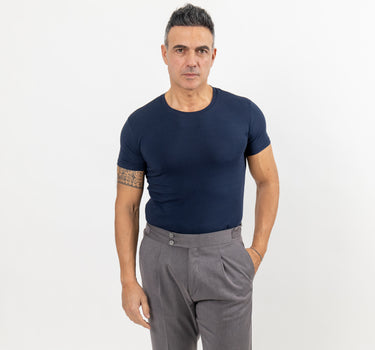 T-shirt Slim Fit Sottile - Blu Notte