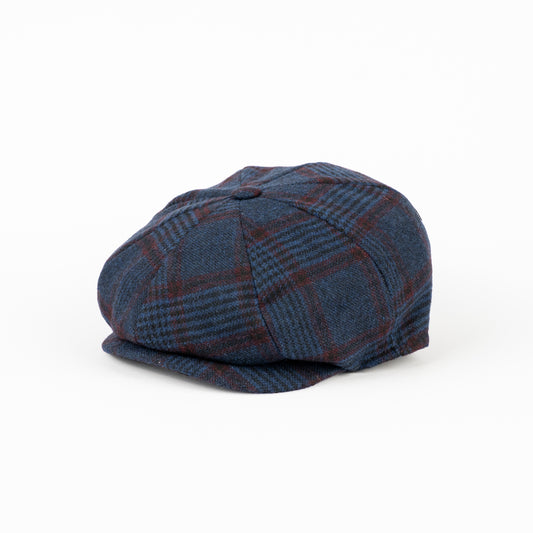 Coppola in lana principe di galles - Blu