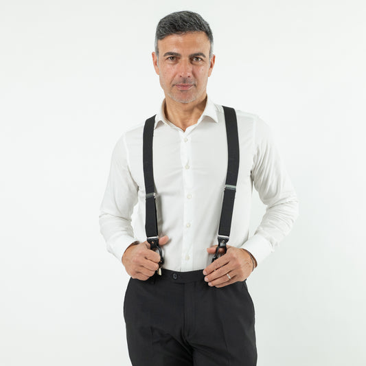 Bretelle in ecopelle - Nero