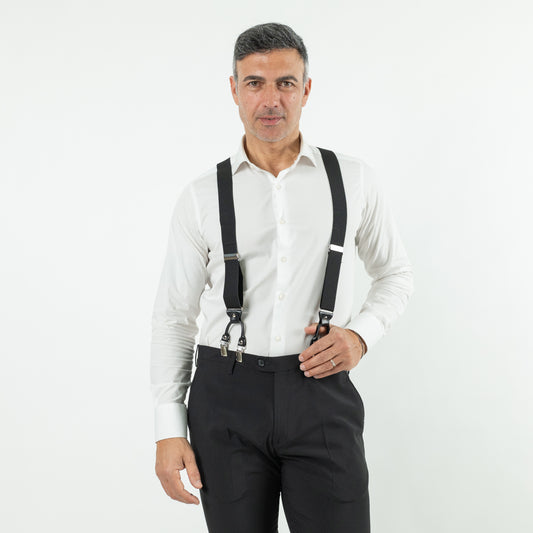 Bretelle in ecopelle - Nero