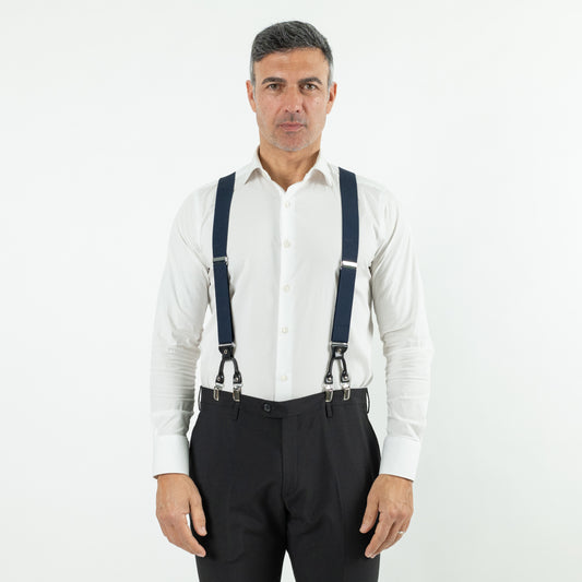 Bretelle in ecopelle - Blu Notte