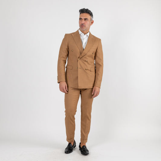 Abito doppio petto bottoni oro - Biscotto