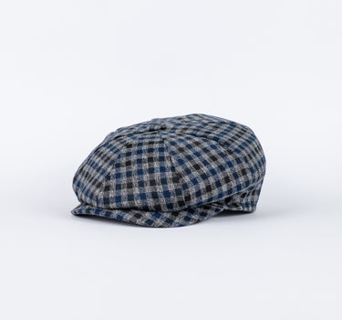 Coppola in lana check scozzese - Nero\Blu