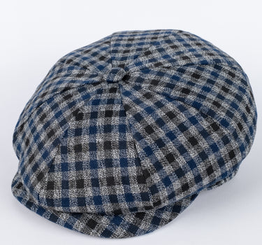 Coppola in lana check scozzese - Nero\Blu