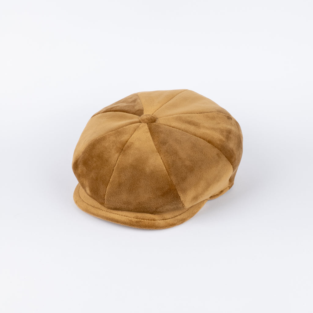 Velvet-Effect Wool Cap - Ochre