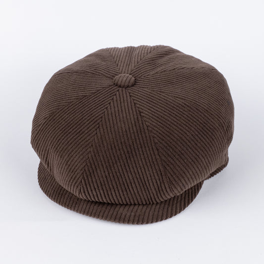 Coppola in lana effetto velluto a coste - Moro