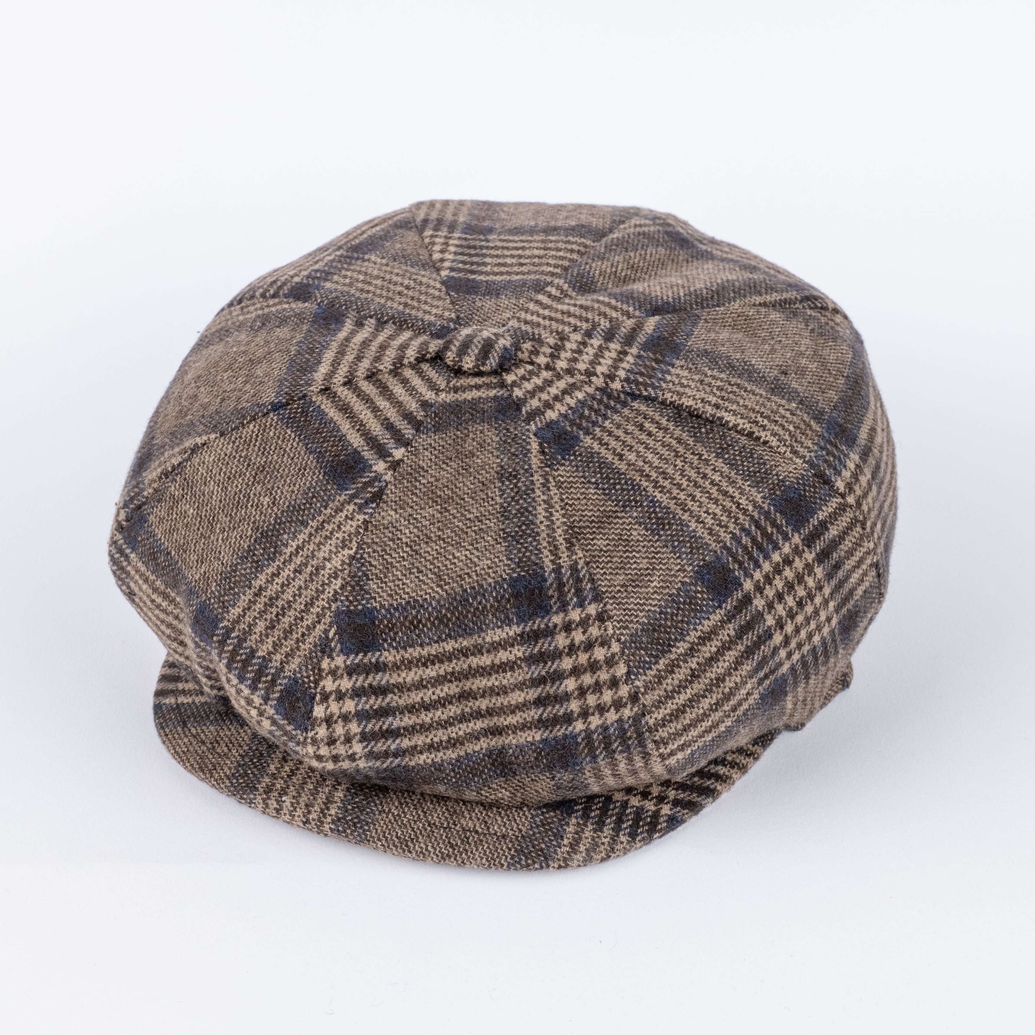 Coppola in lana principe di galles - Marrone