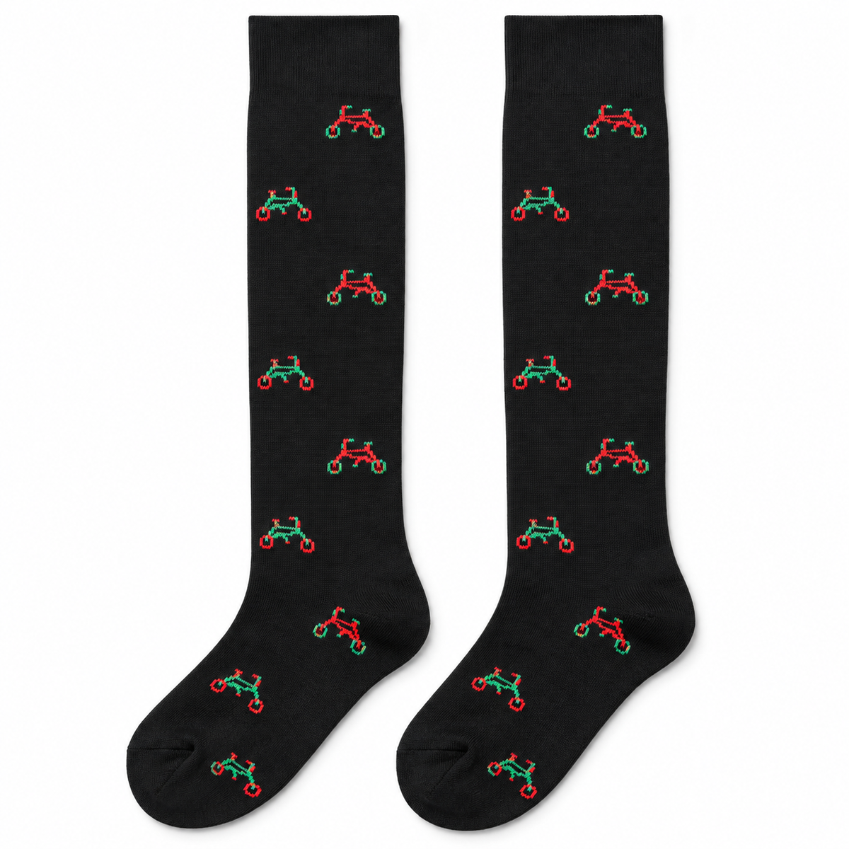 Lange Socken aus warmem Baumwollgemisch - Schwarz