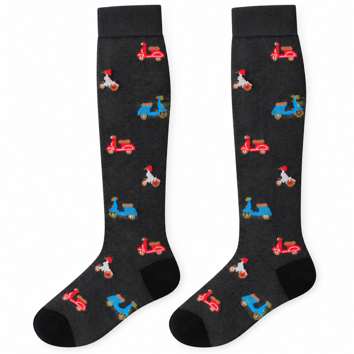 Lange Socken aus warmem Baumwollstoff - Grau