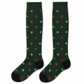 Lange Socken aus warmem Baumwollmix - Grün