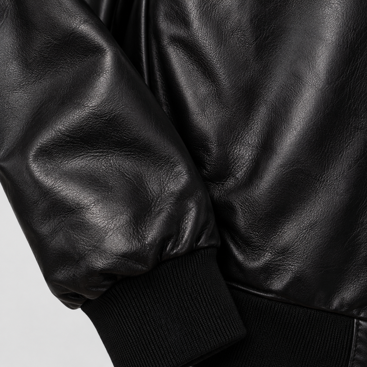 College oversize in Vera Pelle - Nero