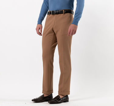 Knitted chino trousers - Camel
