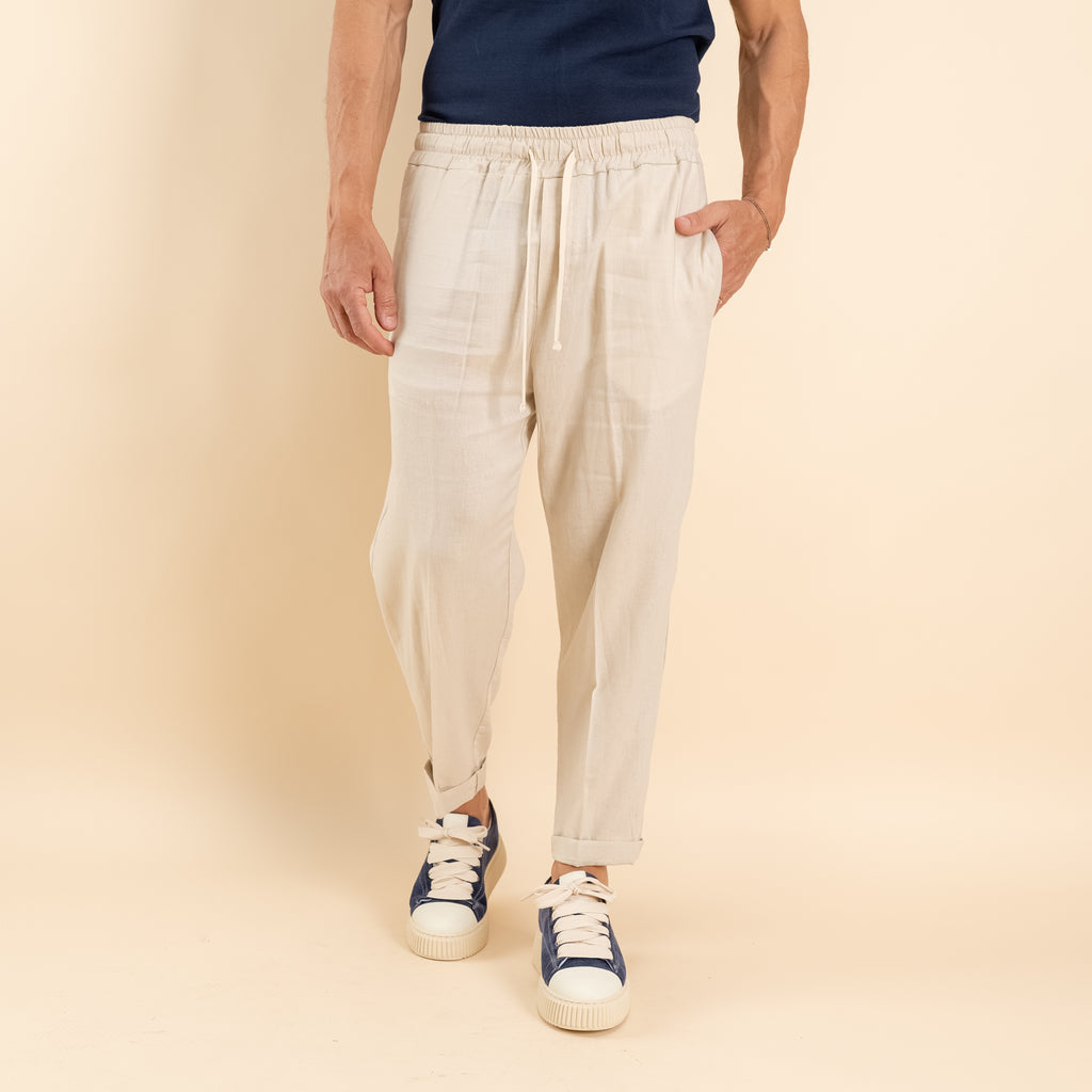 Pantalaccio in misto lino - Beige