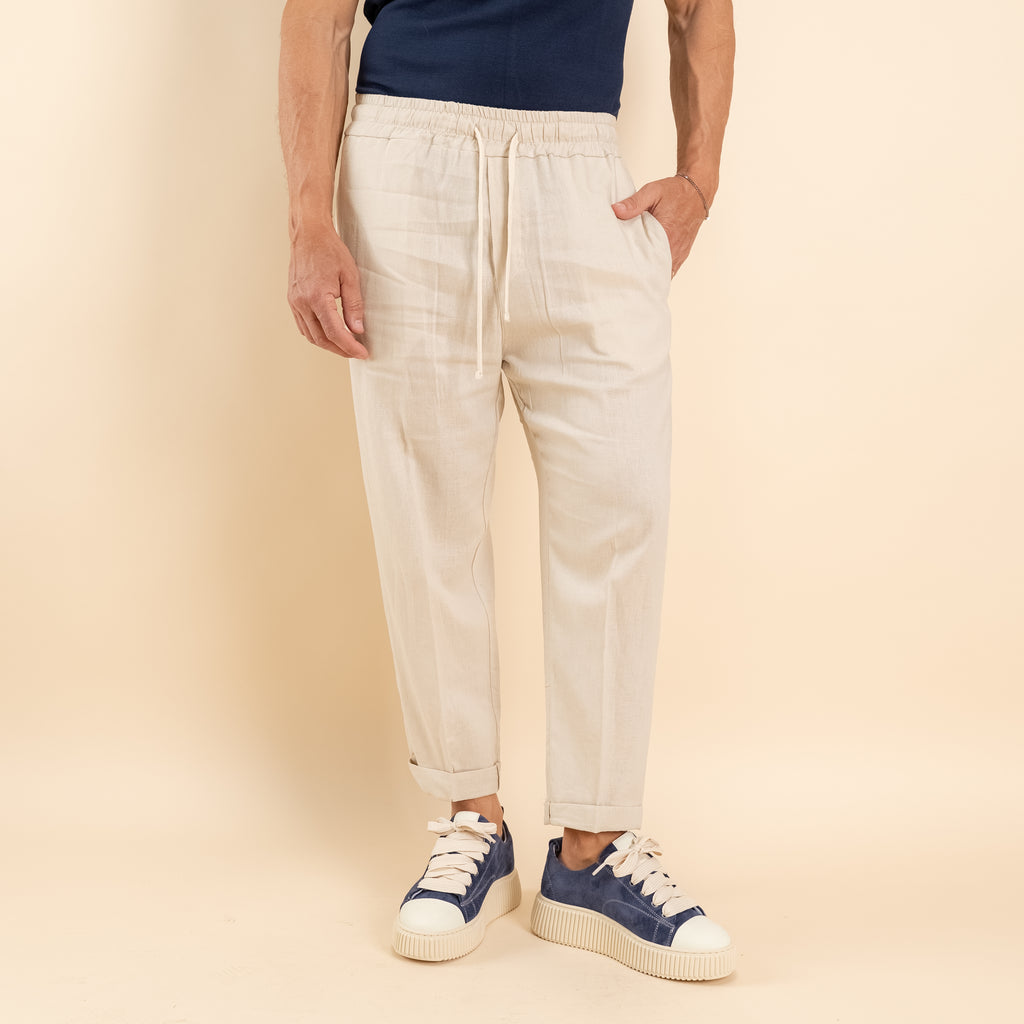 Pantalaccio in misto lino - Beige