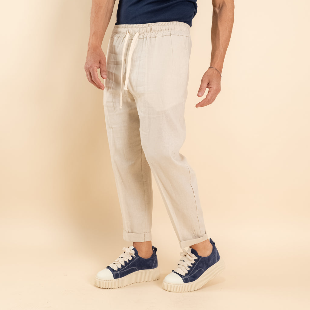 Pantalaccio in misto lino - Beige