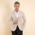 Giacca monopetto nido d'ape - Beige