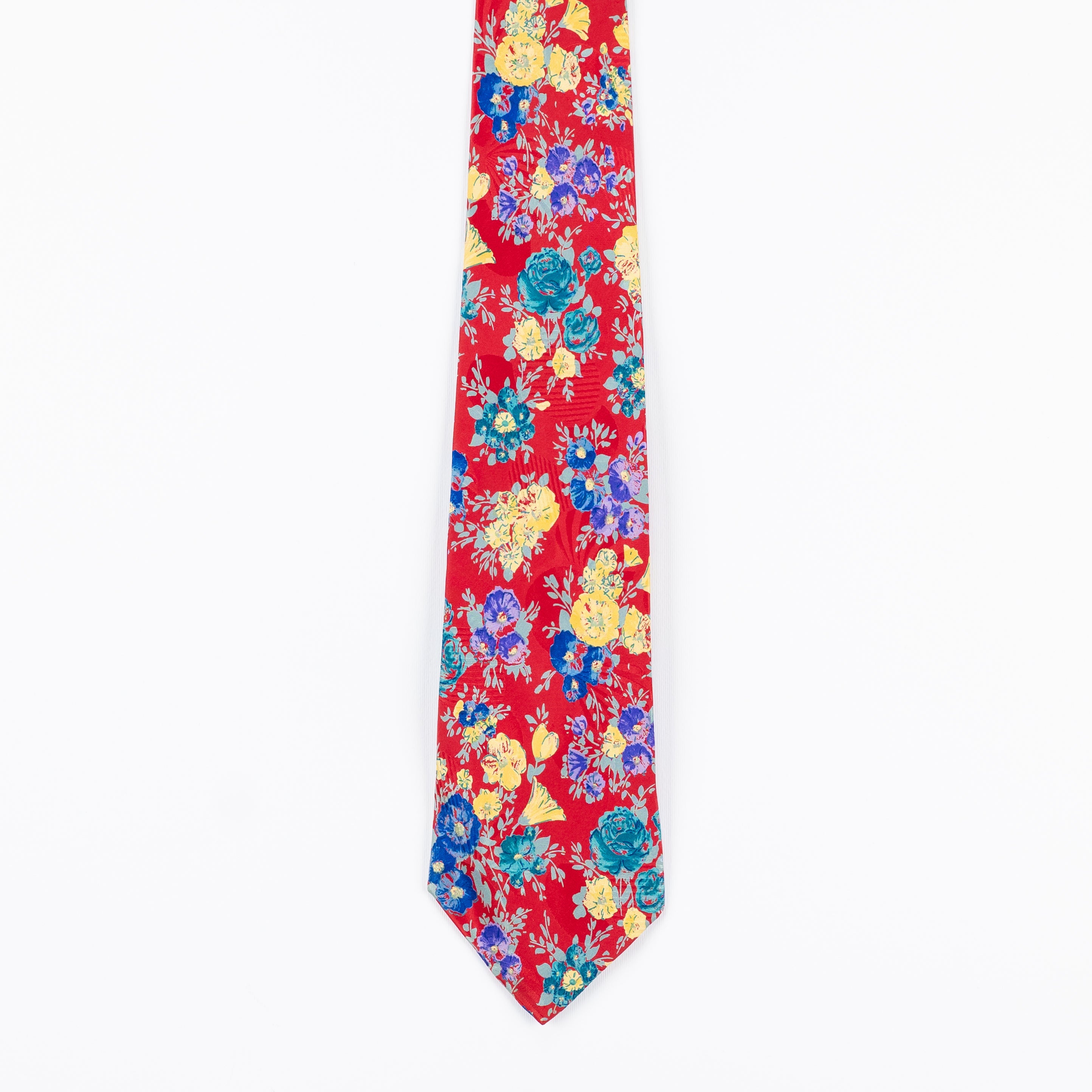 Cravatta Fantasia Floreale  100% Seta - 10 cm
