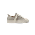 Sneaker Bassa in Pelle Bottolata con Punta in Gomma – Grigio Perla