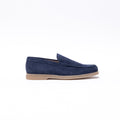 Pantofola in camoscio con fondo comfort –  Blu