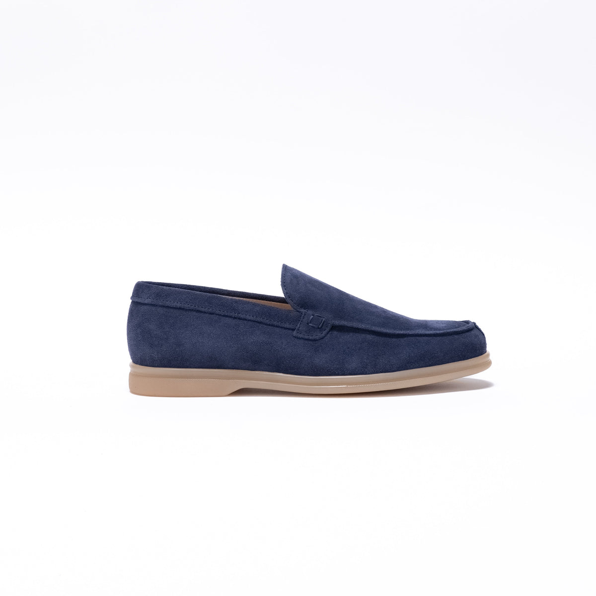 Pantofola in camoscio con fondo comfort –  Blu