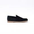 Pantofola in camoscio con fondo comfort – Nero