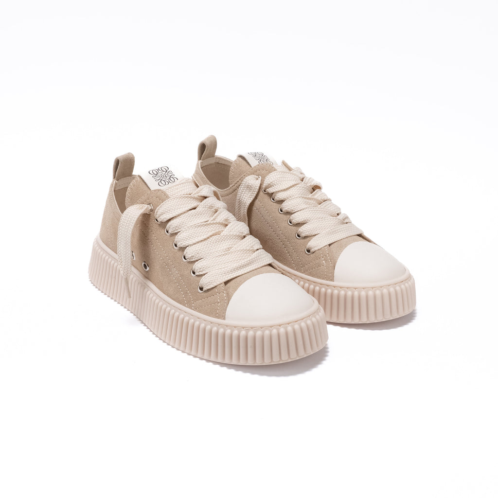Sneaker Para Alta in Camoscio –  Tortora