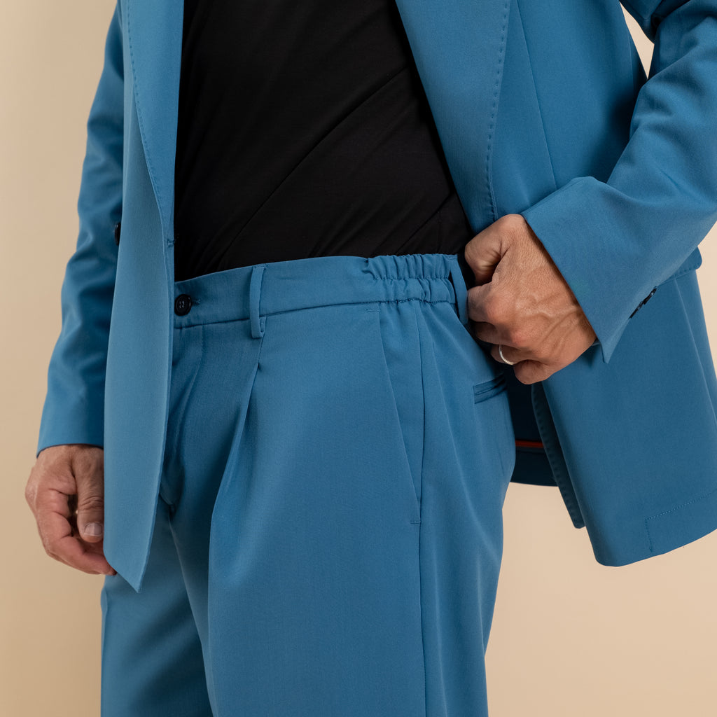 Abito doppiopetto oversize impunturato - Polvere