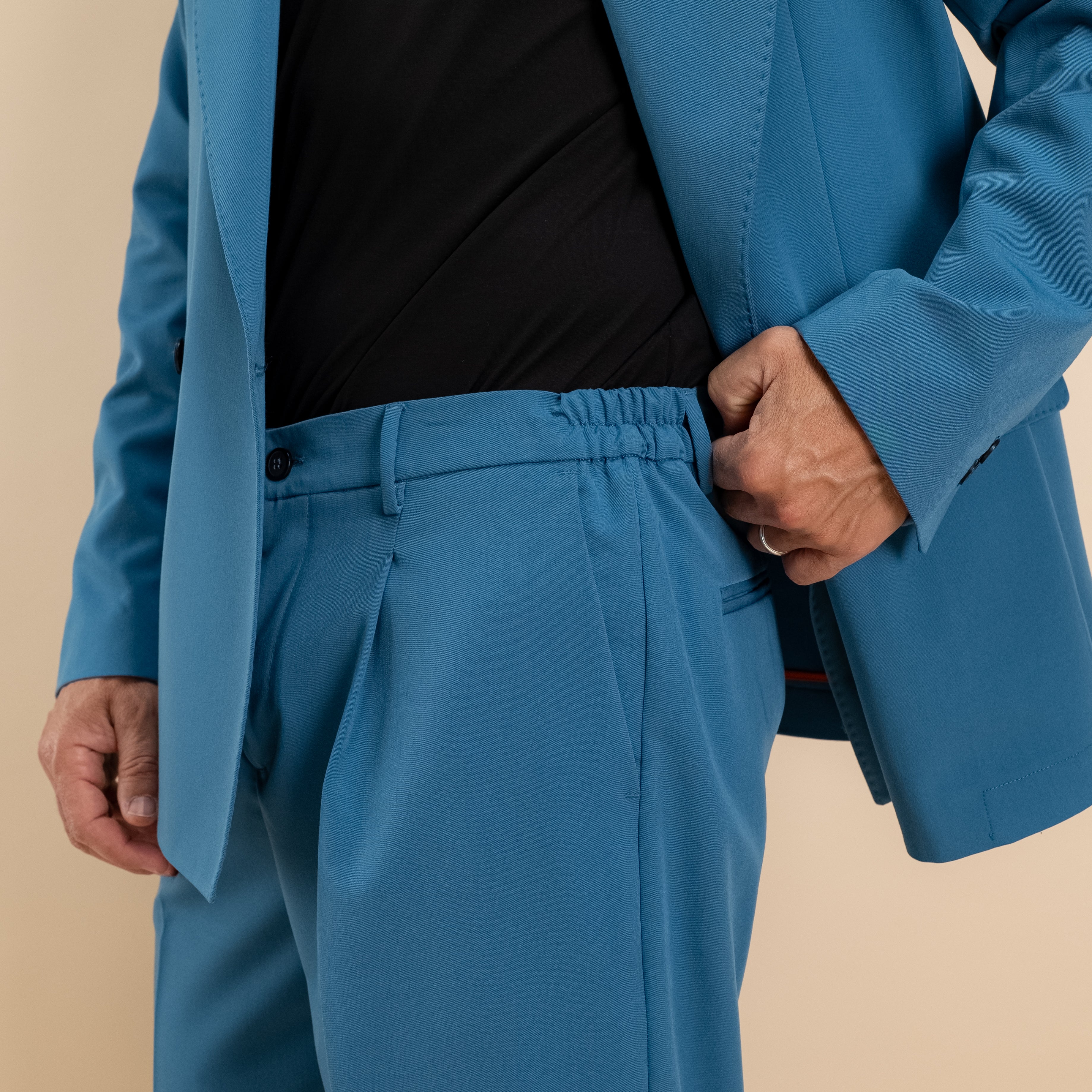 Abito doppiopetto oversize impunturato - Polvere