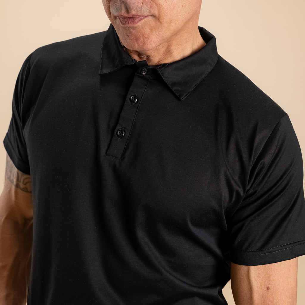 Polo in filo di scozia - Nero