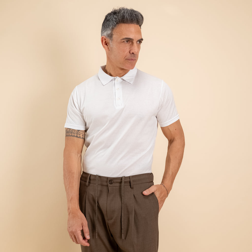 Polo in filo di scozia - Bianco