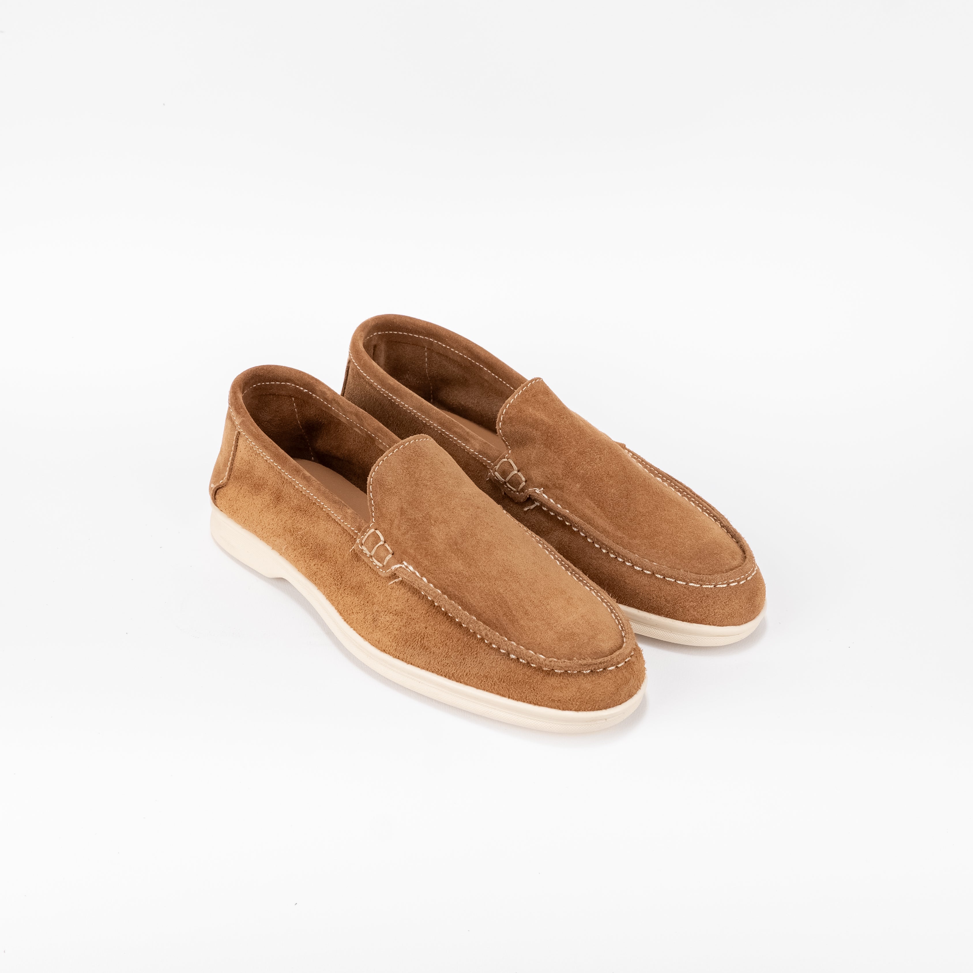 Mocassino slipper fondo gomma - Tabacco