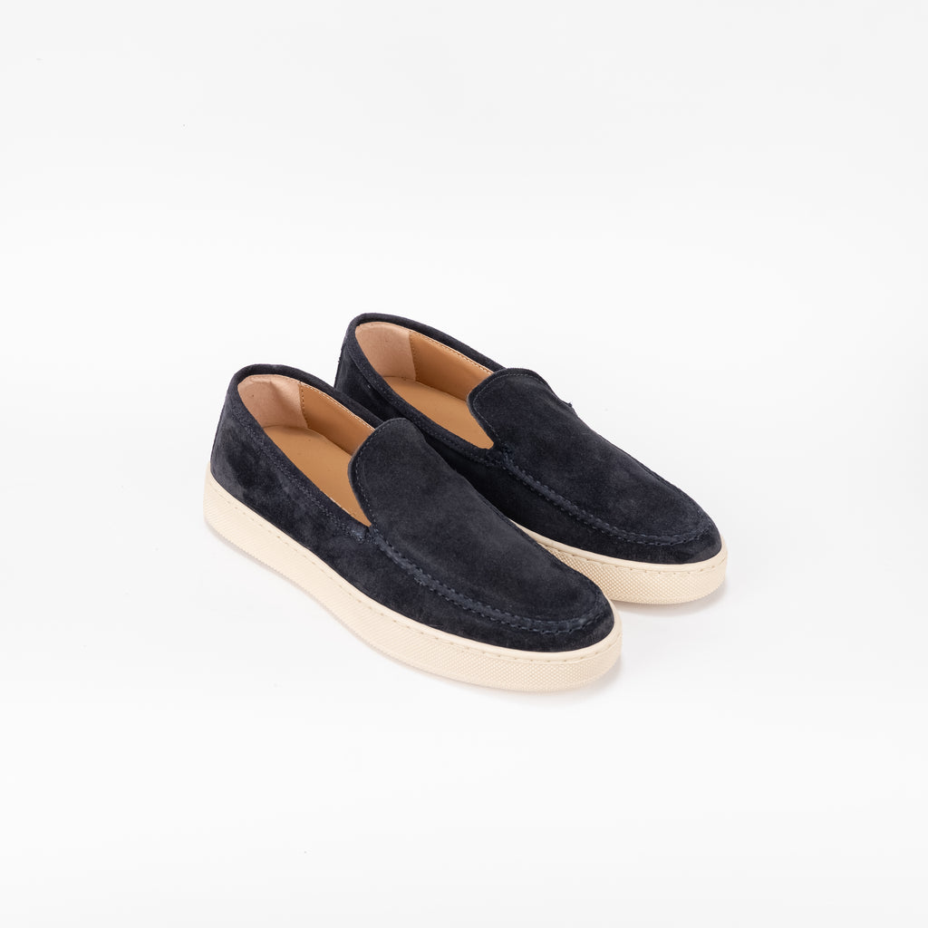 Mocassino slipper fondo gomma - Blu