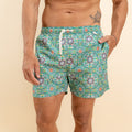 Traje de baño estampado mayólica - Verde