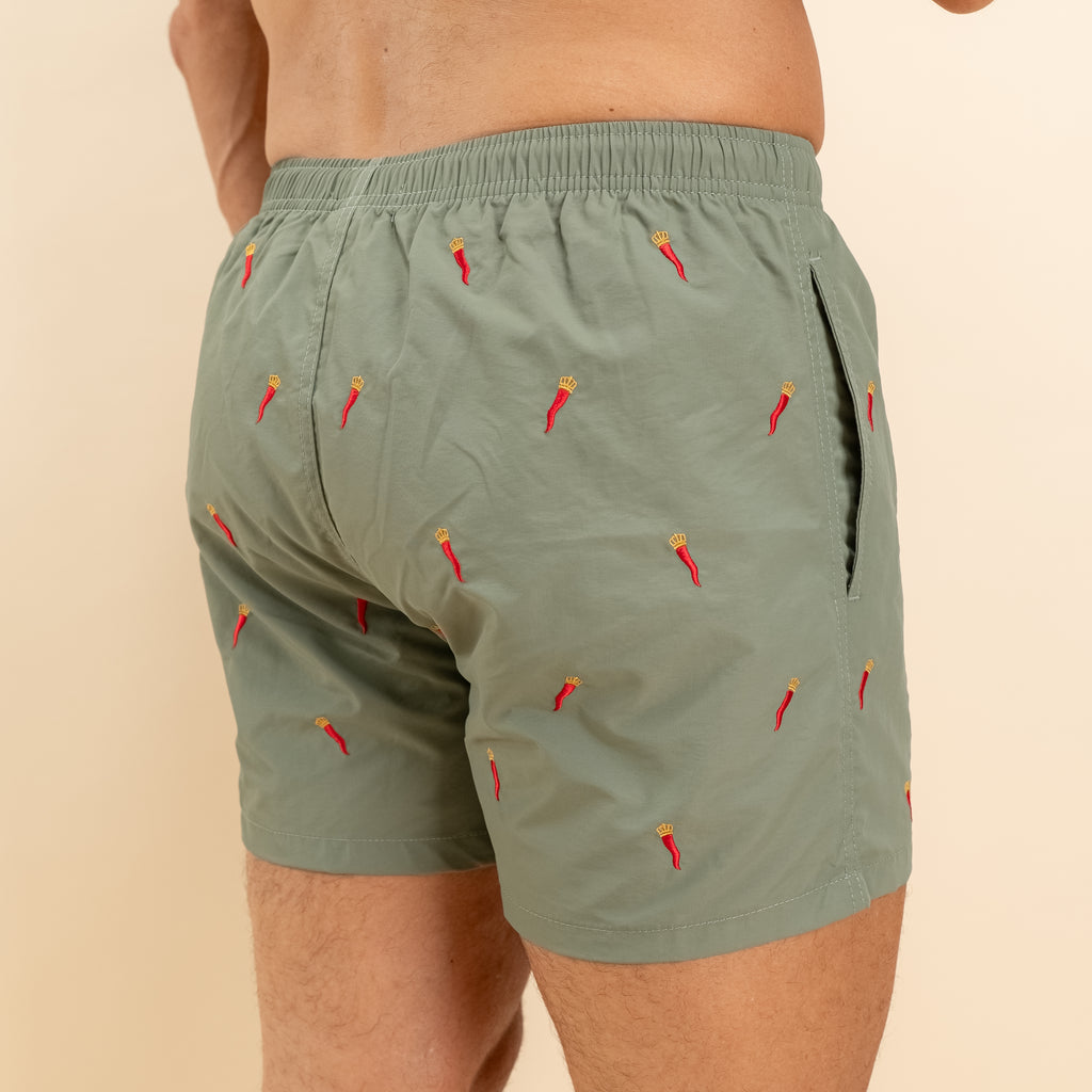 Patterned Swimsuit - Military