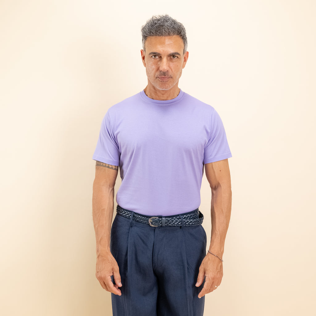 T-shirt in Filo di Scozia - Lilla