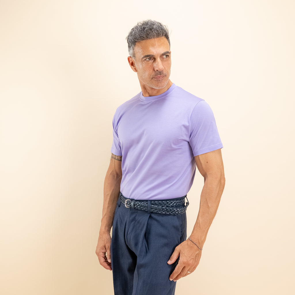T-shirt in Filo di Scozia - Lilla