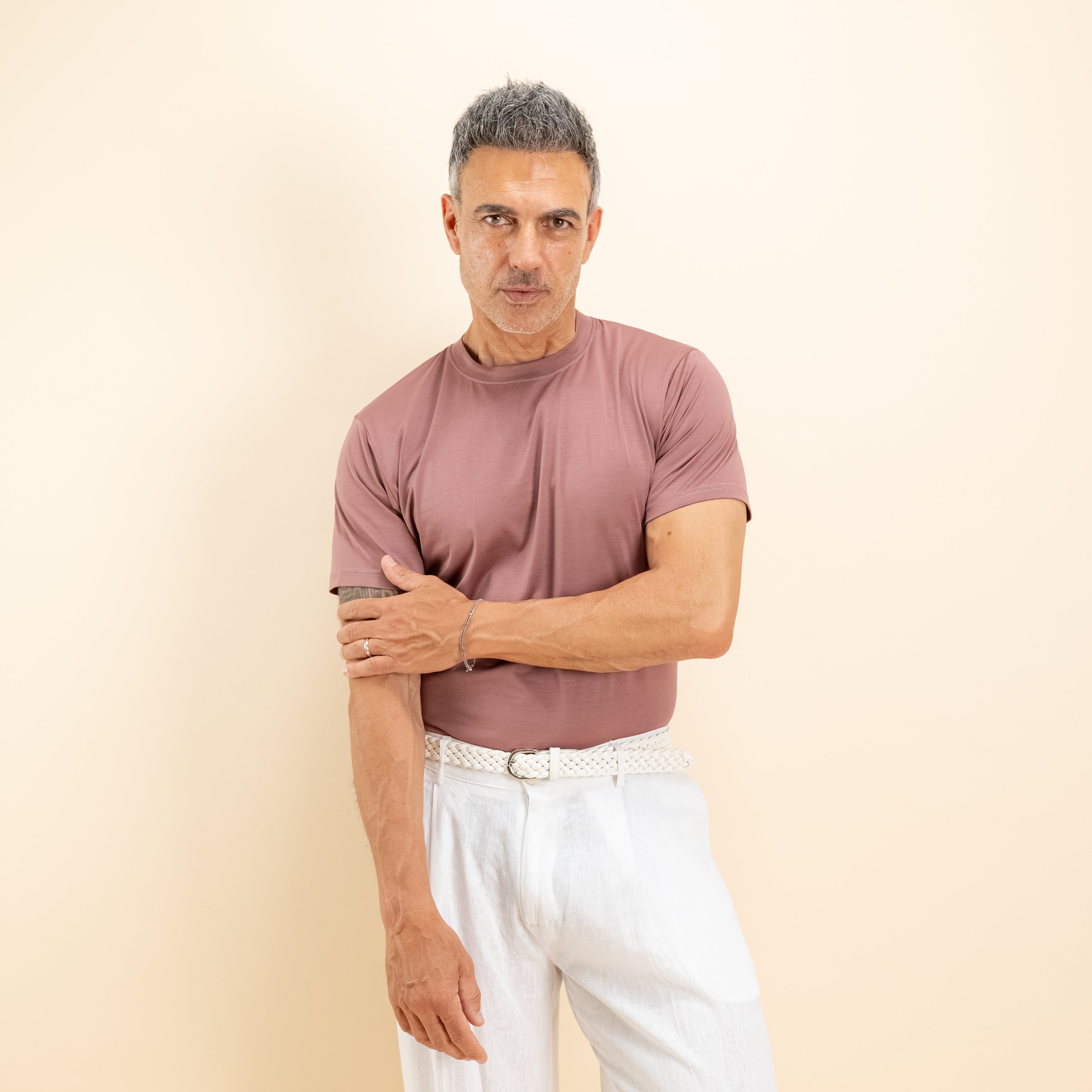 T-shirt in Filo di Scozia - Salmone