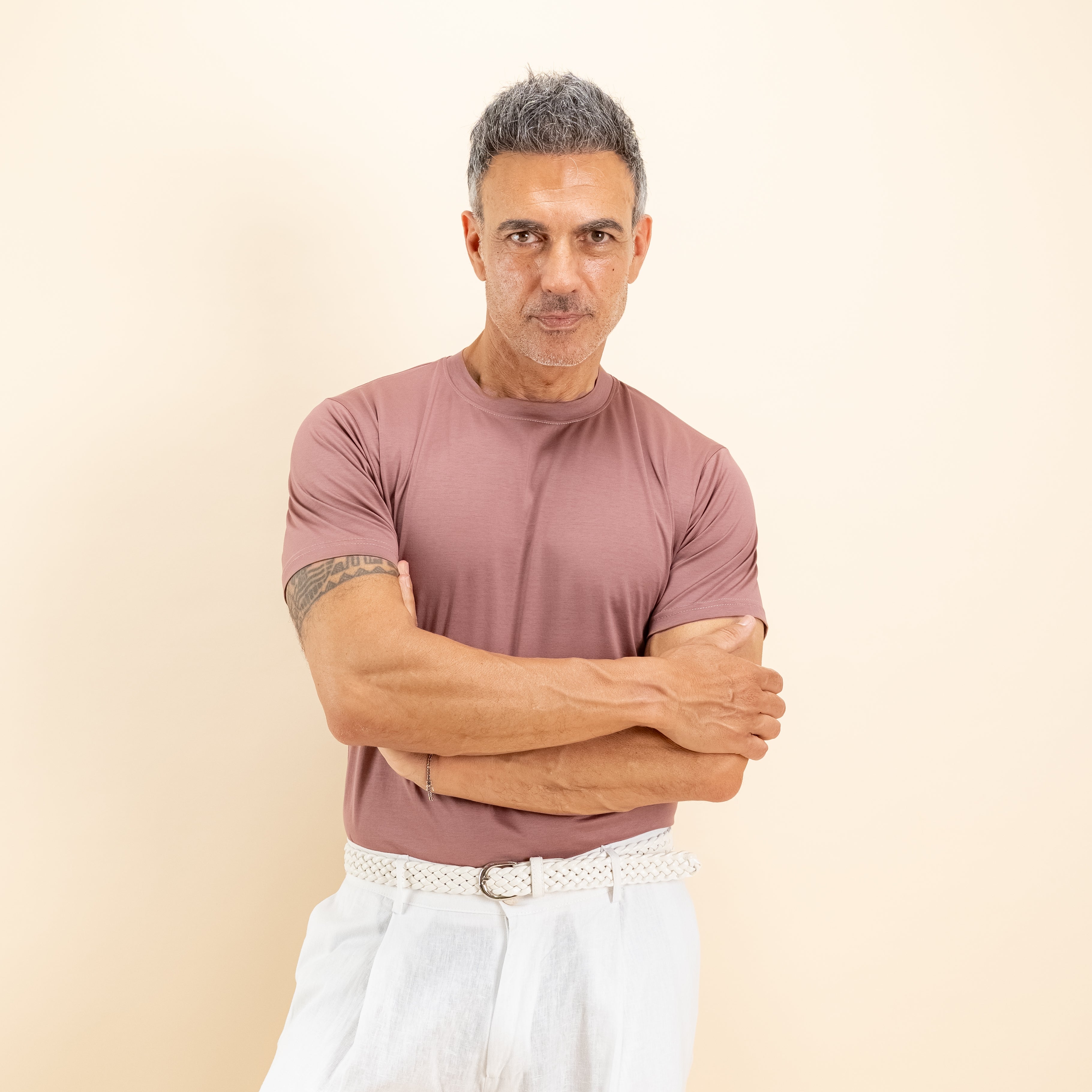 T-shirt in Filo di Scozia - Salmone