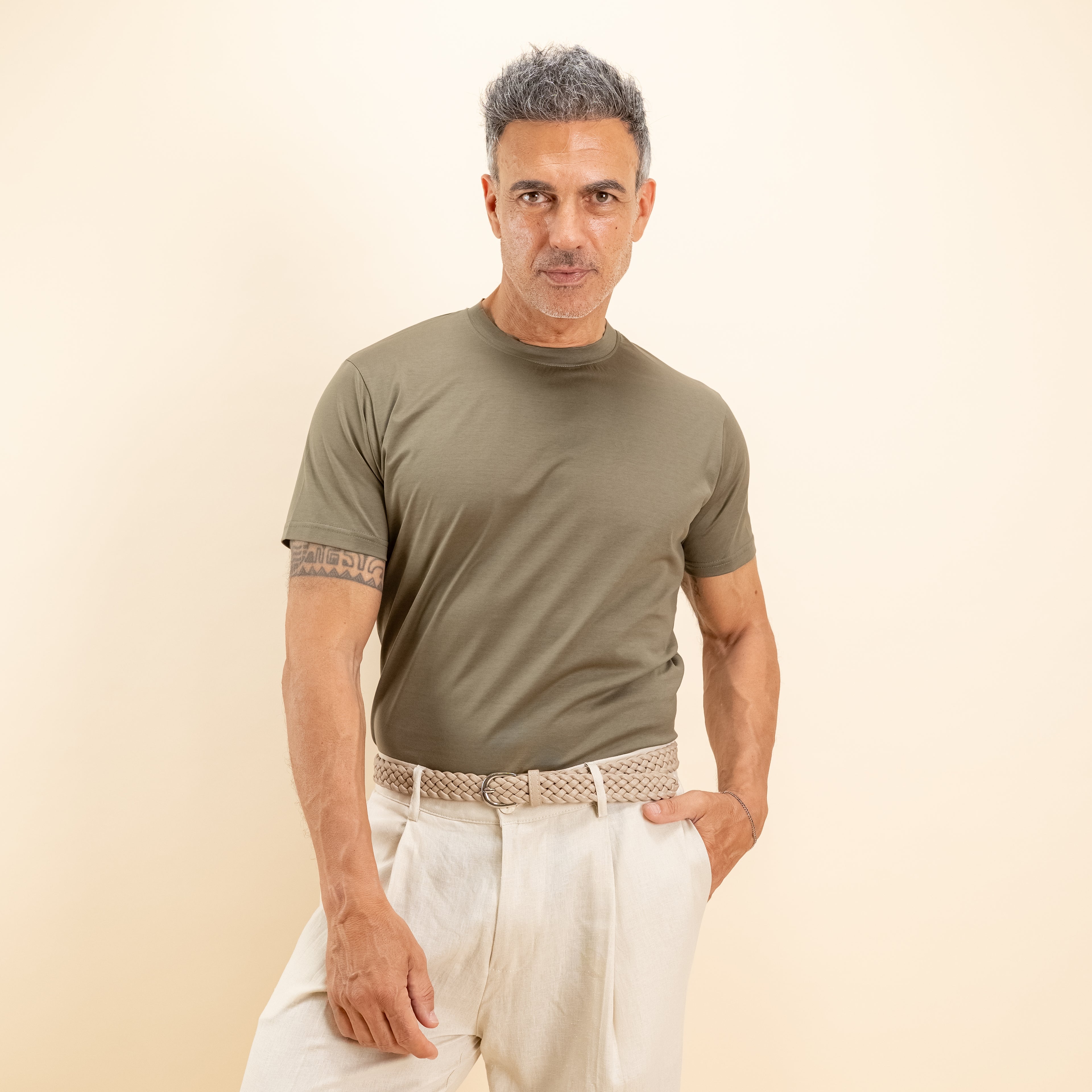T-shirt in Filo di Scozia - Salvia
