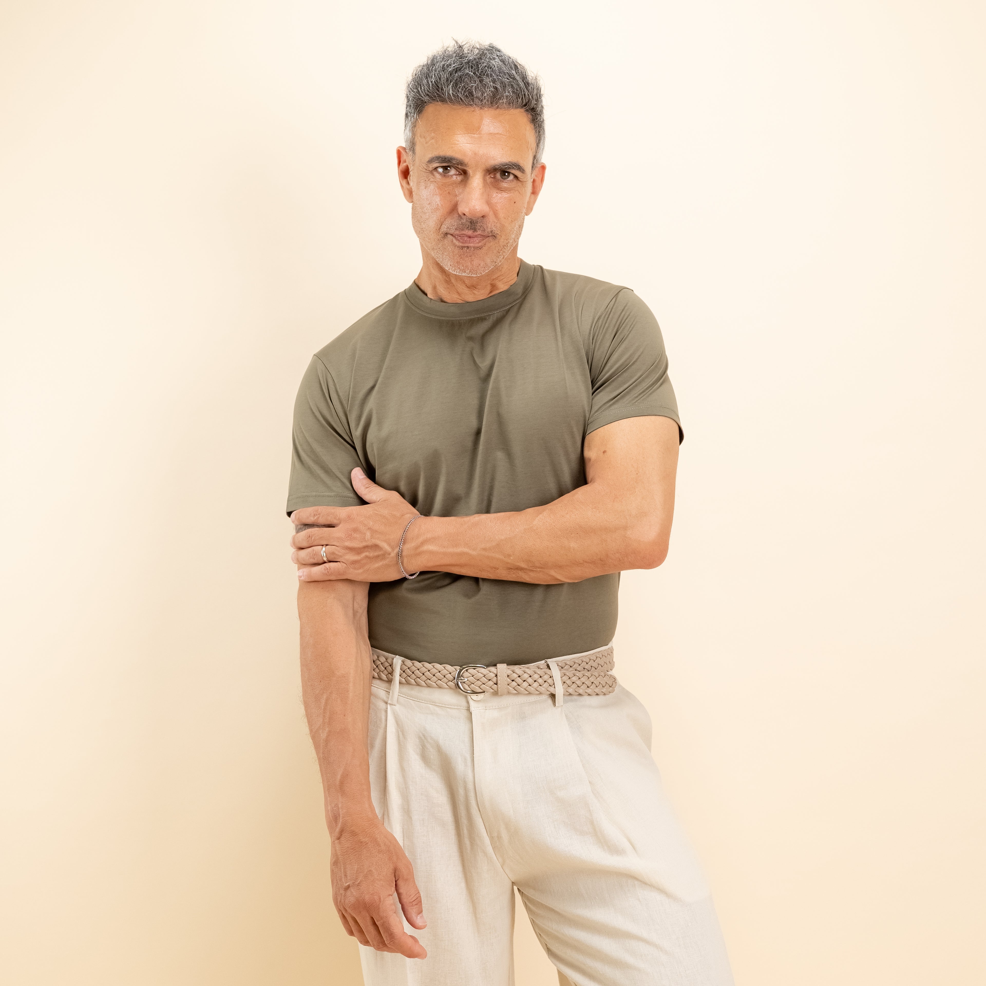 T-shirt in Filo di Scozia - Salvia